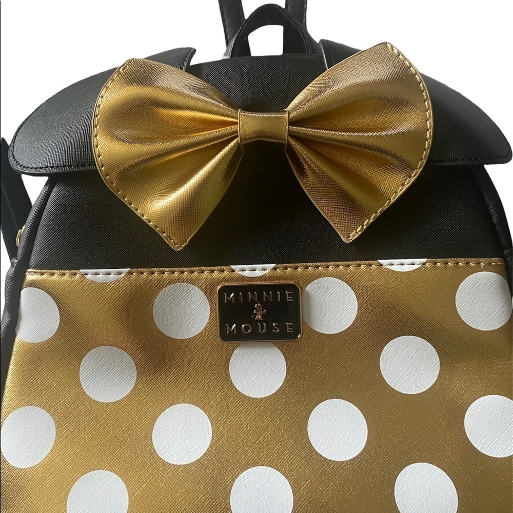 MINNIE MOUSE BACKPACK-BLACK AND GOLD - Picture 2 of 8